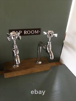 Chrome Bib Taps And Upstands Ideal Belfast Butler Kitchen Sink L25