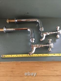 Chrome Bib Taps And Upstands Ideal Belfast Butler Kitchen Sink L25