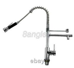 Chrome Commercial & Home Pull Out Spray Kitchen Sink Mixer Tap / Faucet 8sf061