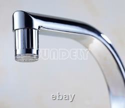 Chrome Kitchen Sink LED Basin Bathroom Faucet Pull Out Spray Swivel Taps