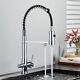 Chrome Pure Water Filter Kitchen Sink Faucet Dual Handle 3 Way Swivel Mixer Tap