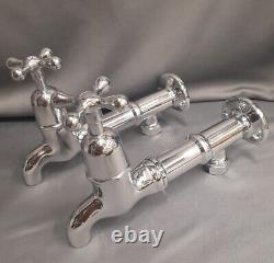 Chrome Wall Mounted Kitchen Taps Ideal 4 Belfast Sink, Fully, Refurbished
