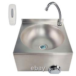 Commercial Kitchen Hand Wash Sink Tap Hand Basin Sink Restaurant Soap Dispenser
