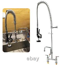 Commercial Kitchen Pre-Rinse Tap Faucet Spray Arm Takeaway with 7 Add-On Faucet