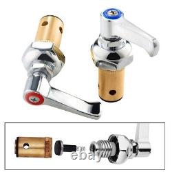Commercial Mixer Tap Monobloc Brass Dual Lever Heavy Duty Catering Sink Faucet