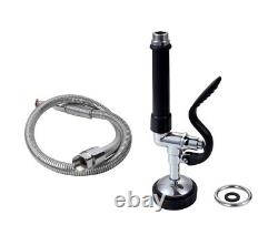Commercial Pre Rinse Spray Tap With Pull Out Hose Mono Twin Lever Faucet Mixer