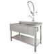 Commercial Sink Catering Kitchen LH Drainer 1.0 Bowl & Pre-Rinse Spray Mixer Tap