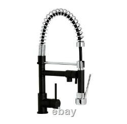 Cooke & Lewis Bilbrough Black Kitchen Side lever spring neck Tap