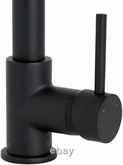 Cooke & Lewis Bilbrough Black Kitchen Side lever spring neck Tap