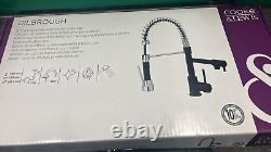 Cooke & Lewis Bilbrough Black Kitchen Side lever spring neck Tap