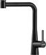 DAYONE Matte Black Kitchen Sink Taps with Pull Out Sprayer, 360° Swivel Zinc Tap