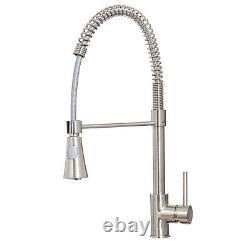 DEUS' Designer Kitchen Sink Basin Flexible Mixer Tap in Brushed Nickel NEW