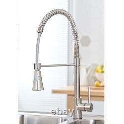 DEUS' Designer Kitchen Sink Basin Flexible Mixer Tap in Brushed Nickel NEW