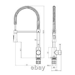 DEUS' Designer Kitchen Sink Basin Flexible Mixer Tap in Brushed Nickel NEW