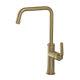 Decor Brushed Brass Single Lever Kitchen Sink Mixer Tap Knurled Handle