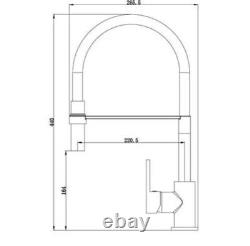 Deva Ellesmere Flexi Pull-Out Kitchen Sink Mixer Tap Matte Black