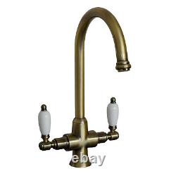 ENKI, Dorchester, KT059, Antique Oil Rubbed Bronze Dual Flow Kitchen Sink Mixer