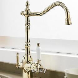 ENKI KT084 Gold Kitchen Sink Mixer Filter Tap Traditional 3 in 1 Water Purifier