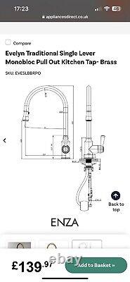 Evelyn Traditional Single Lever Monobloc Pull Out Kitchen Tap