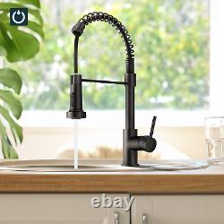 FORIOUS Kitchen Tap, Spring Kitchen Sink Mixer Tap with Pull Down Sprayer, High