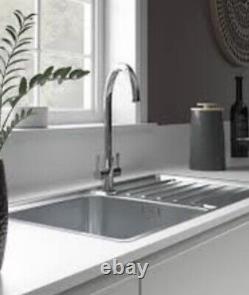 FRANKE Lina Modern Kitchen Sink Mixer Tap Swivel Spout swan nect Chrome Finish