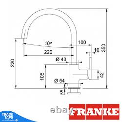 FRANKE Sirius Kitchen Sink with Lina Black Mixer Tap Swivel Spout Single Lever