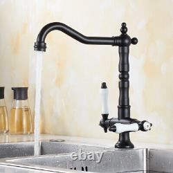 Faucet Kitchen Sink Taps Basin Mixer Tap Dual Lever Monobloc Brass Traditional