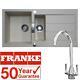 Franke 1.5 Bowl Coffee Reversible Kitchen Sink & KT5CH Chrome Twin Lever Tap