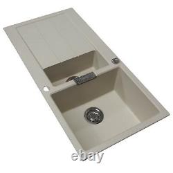 Franke 1.5 Bowl Coffee Reversible Kitchen Sink & KT5CH Chrome Twin Lever Tap