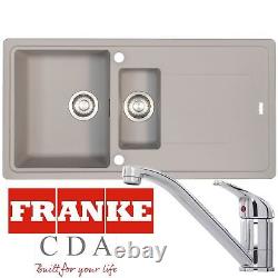 Franke Gemini 1.5 Bowl Grey Reversible Kitchen Sink & CDA TC10 Chrome Mixer Tap