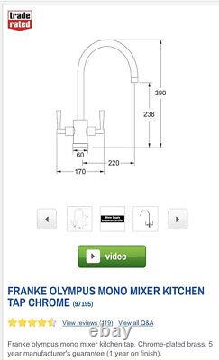 Franke Olympus Mono Mixer Kitchen Tap Chrome 115.0049.980