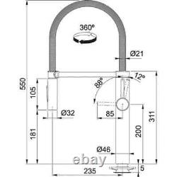 Franke Pescara Semi-Pro Side Control Stainless Steel Pull out Kitchen Tap Chrome