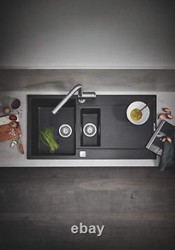 GROHE Minta Kitchen Sink Tap with Pull-Out Spray Deck L-SPOUT, Supersteel