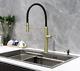 Gold Mono Kitchen Sink Single Lever Flexible Spout Pull Out Rinser Mixer Tap