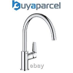 Grohe 31367 BauEdge Chrome Single Lever Kitchen Sink Mixer Tap Swivel High Spout