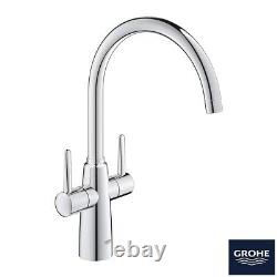 Grohe Ambi Dual Lever Kitchen Mixer Tap Chrome 30189000