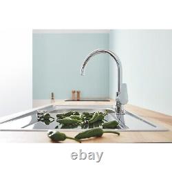 Grohe BauEdge Single Lever Monobloc Mixer Kitchen Tap- Chrome 31367001