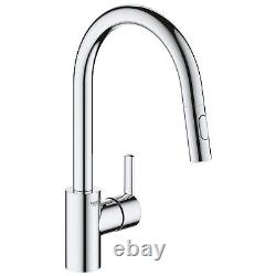 Grohe Feel Kitchen Mixer Tap Pull Out Dual Spray Swivel Spout Chrome 31486001