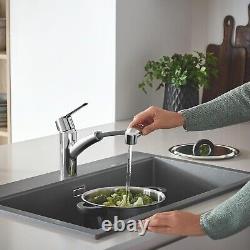 Grohe Start Quick Fix Black Pull Out Monobloc Kitchen Sink Mixer Tap 30531001