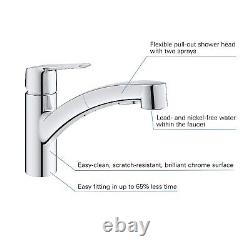 Grohe Start Quick Fix Black Pull Out Monobloc Kitchen Sink Mixer Tap 30531001