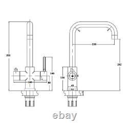 Gunmetal Grey Boiling Water Tap 3 in 1 Instant Hot Kitchen Tap With Tank & Filter