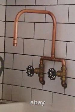 Handmade Rustic Copper And Brass Kitchen Mixer Taps For Any Type Of Sink