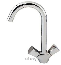 Hansgrohe Logis Square Knobs Handle Kitchen Sink Mixer Swivel Spout Tap 71280000