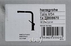 Hansgrohe Talis M54 Kitchen Sink Mixer Tap Single Lever Swivel Spout Matt Black