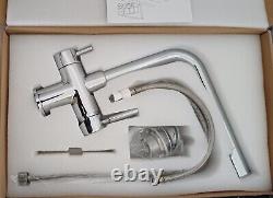 Hommix Berta Chrome 3-Way Tap (Triflow Filter Tap) Kitchen Tap Hose supplied