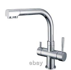 Hommix Berta Chrome 3-Way Tap (Triflow Filter Tap) Kitchen Tap Hose supplied