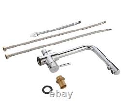 Hommix Berta Chrome 3-Way Tap (Triflow Filter Tap) Kitchen Tap Hose supplied