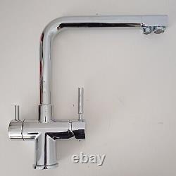 Hommix Berta Chrome 3-Way Tap (Triflow Filter Tap) Kitchen Tap Hose supplied