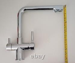 Hommix Berta Chrome 3-Way Tap (Triflow Filter Tap) Kitchen Tap Hose supplied