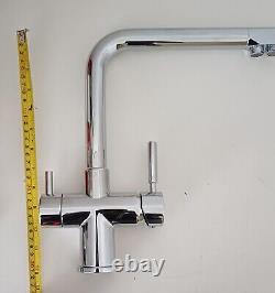 Hommix Berta Chrome 3-Way Tap (Triflow Filter Tap) Kitchen Tap Hose supplied